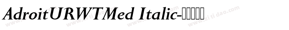 AdroitURWTMed Italic字体转换